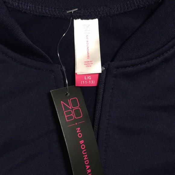 New Navy & White Track Athletic Leisure Jacket L - Picture 4 of 9